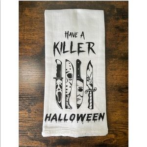 Horror Movie Kitchen Towel | Halloween Decor | Scream Chucky Jason Michael Myers